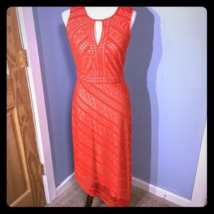 Bissou Orange Asymmetric Dress